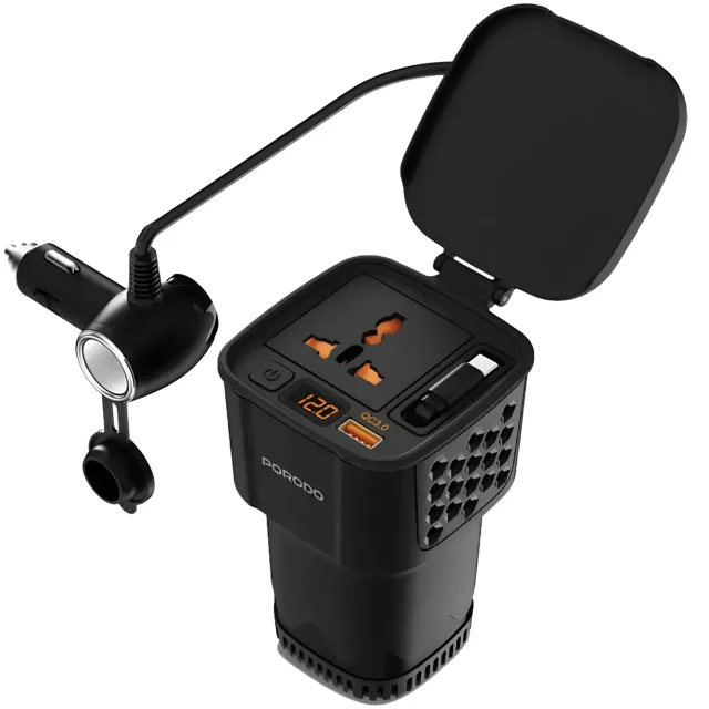 مبدل برق خودرو پرودو Porodo مدل PDCI103BK توان 200W