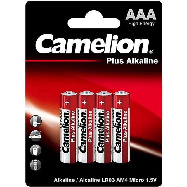 باتری نیم قلمی 4 عددی کملیون Plus Alkaline
