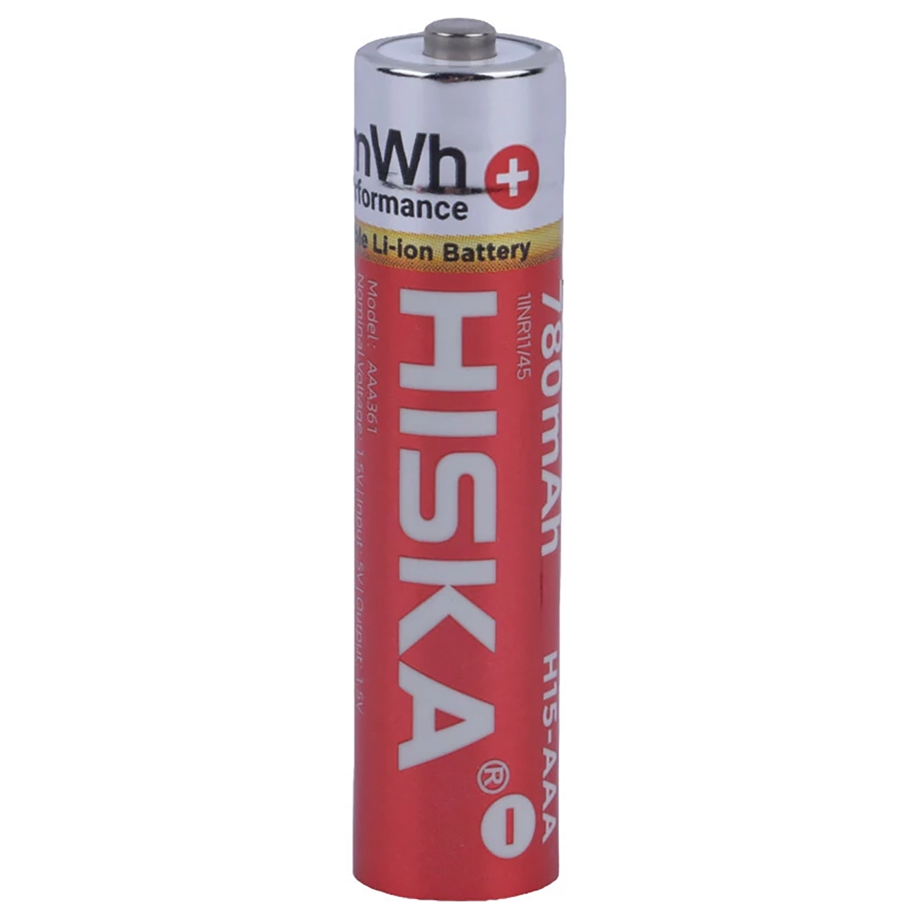 باتری نیم قلمی شارژی هیسکا HISKA مدل H15-AAA4 بسته 4 عددی