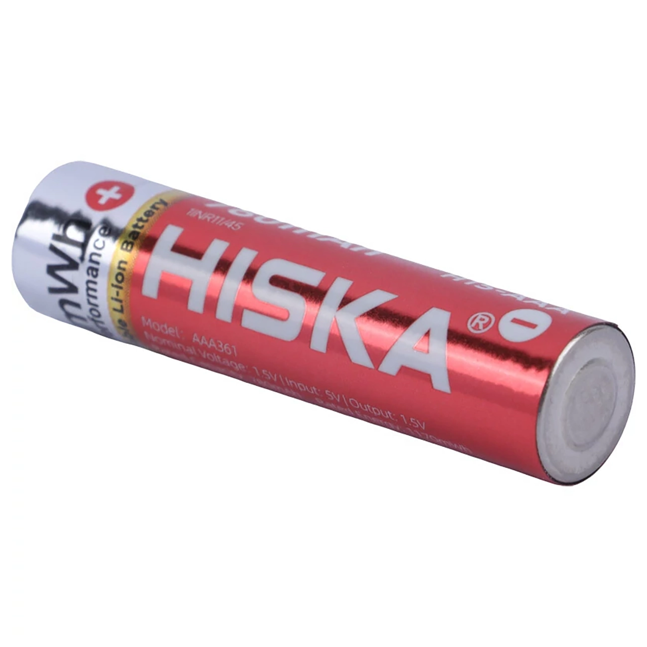 باتری نیم قلمی شارژی هیسکا HISKA مدل H15-AAA4 بسته 4 عددی