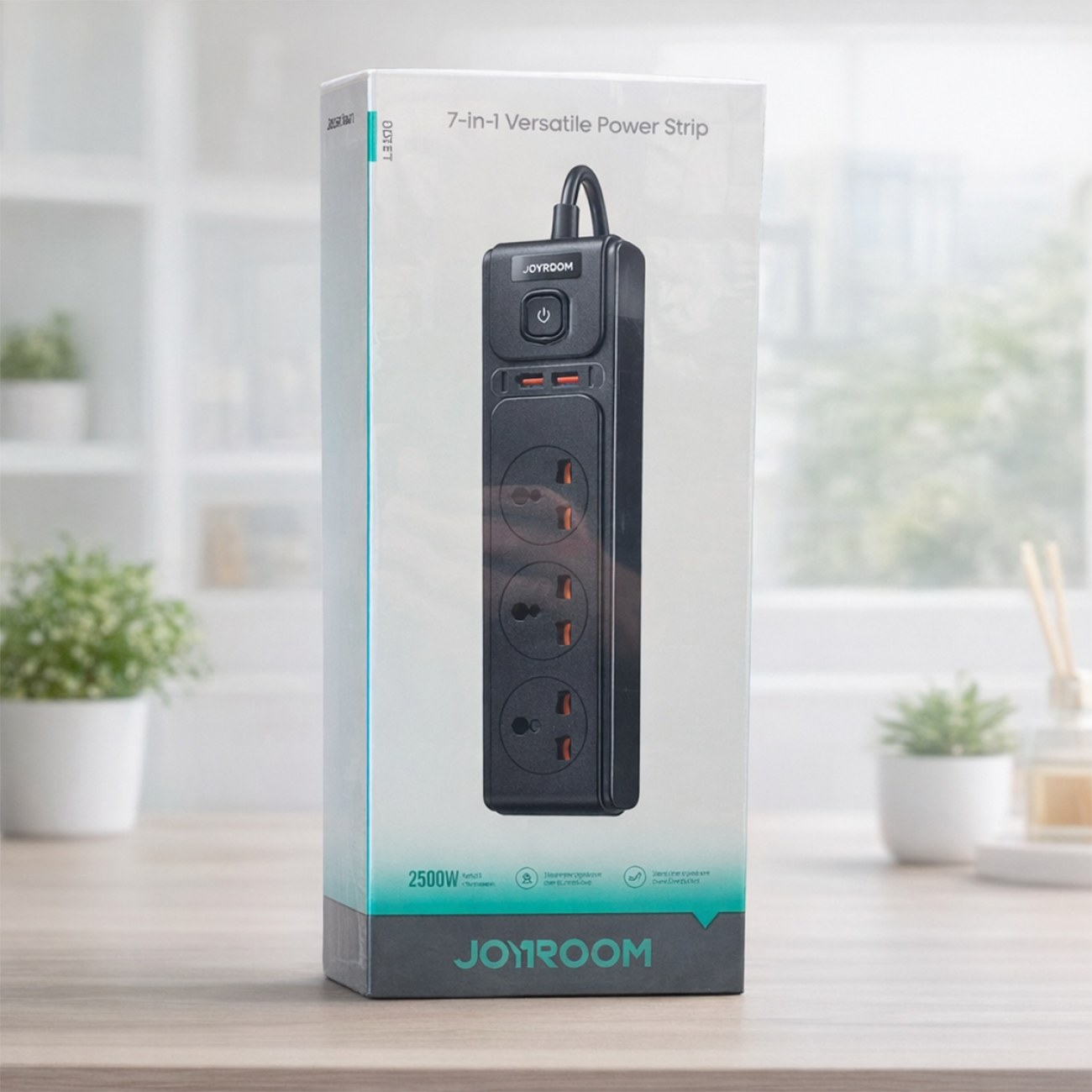 چند راهی برق جویروم JOYROOM مدل JR-TE1 با 3 سوکت و 4 پورت