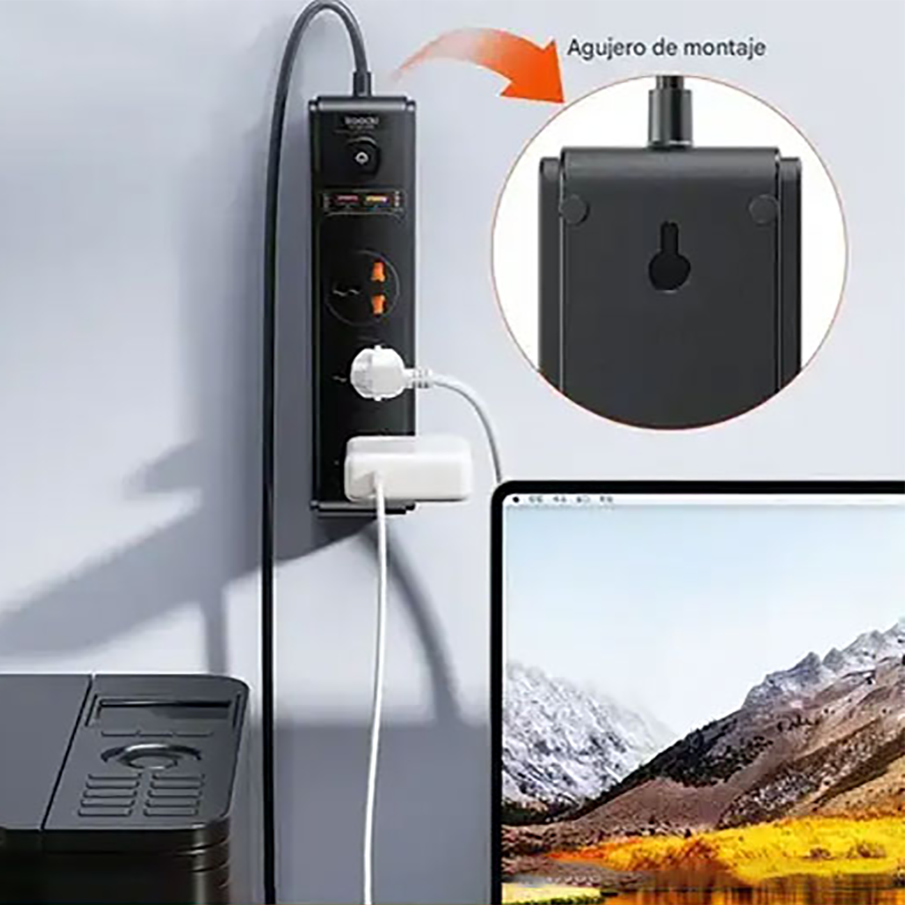 چند راهی برق جویروم JOYROOM مدل JR-TE1 با 3 سوکت و 4 پورت