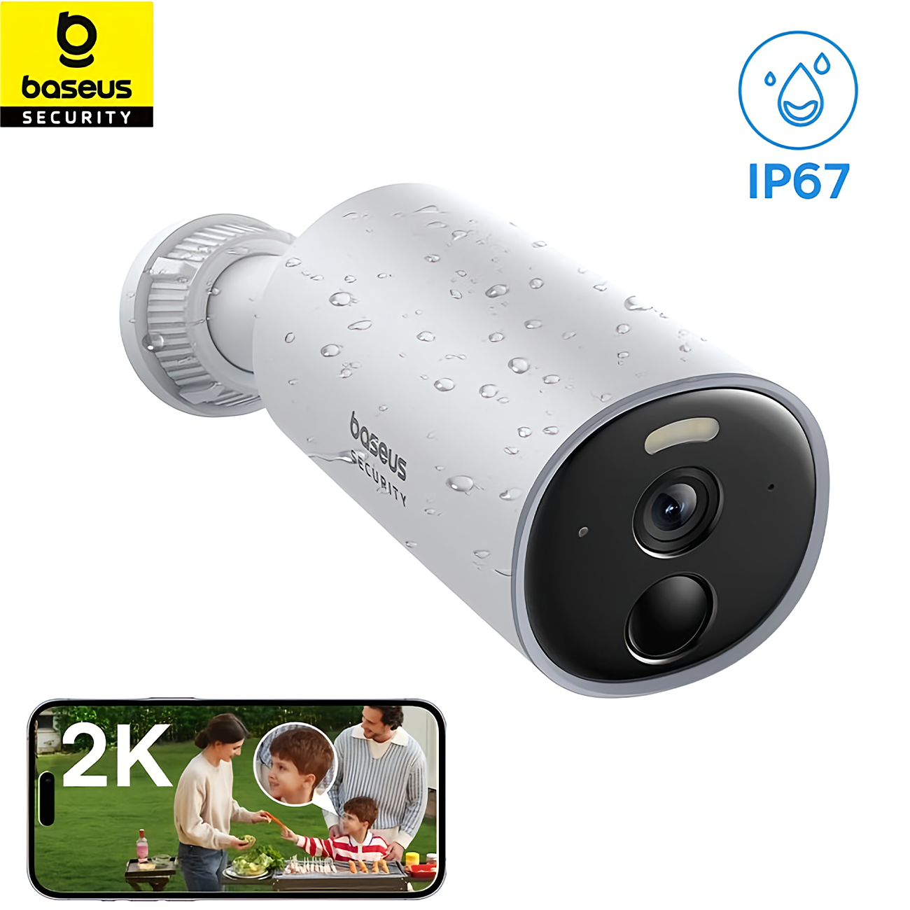 دوربین مداربسته هوشمند فضای باز ضدآب بیسوس B1 S0SV002130
