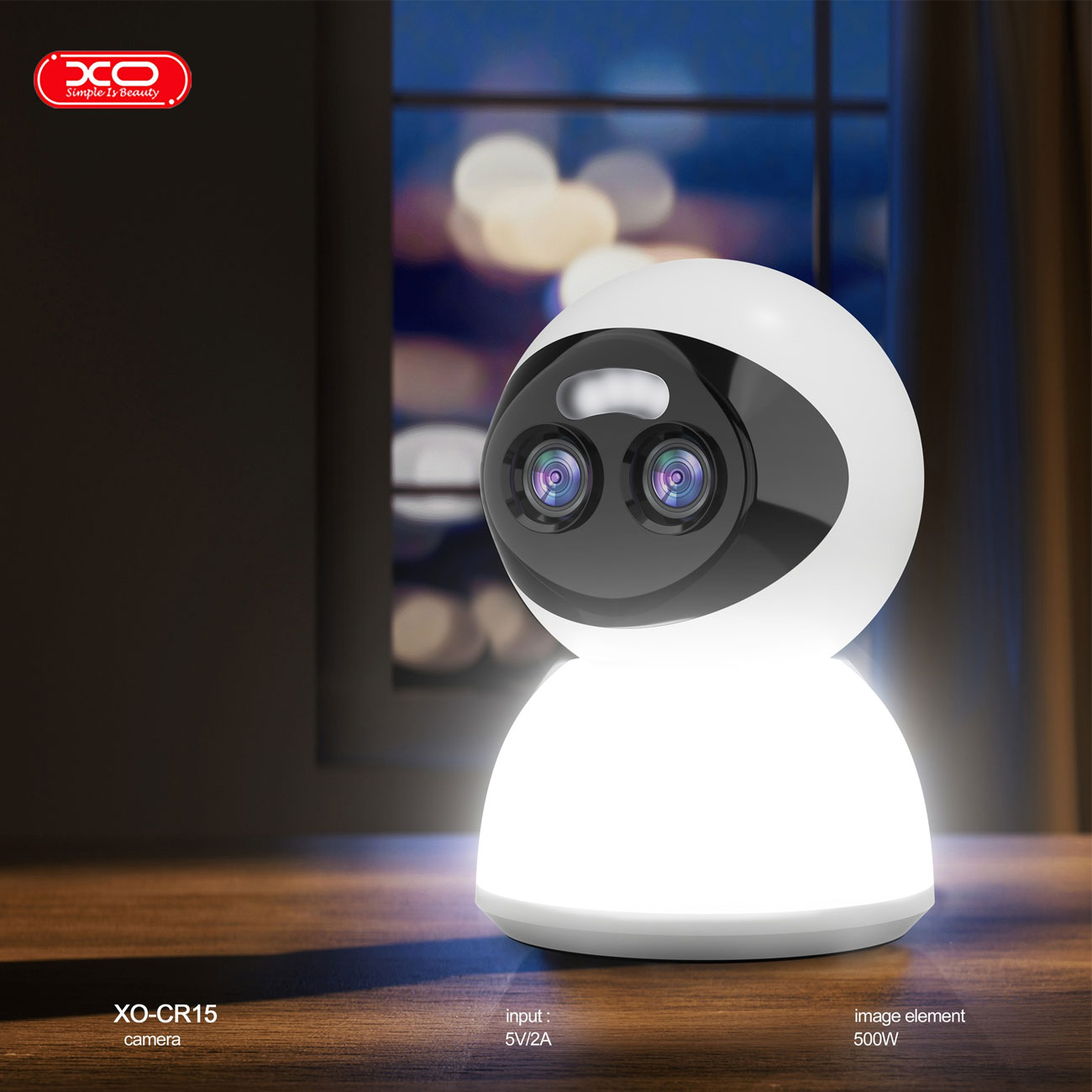 دوربین مداربسته ایکس او XO مدل CR15 EU هوشمند با دو لنز