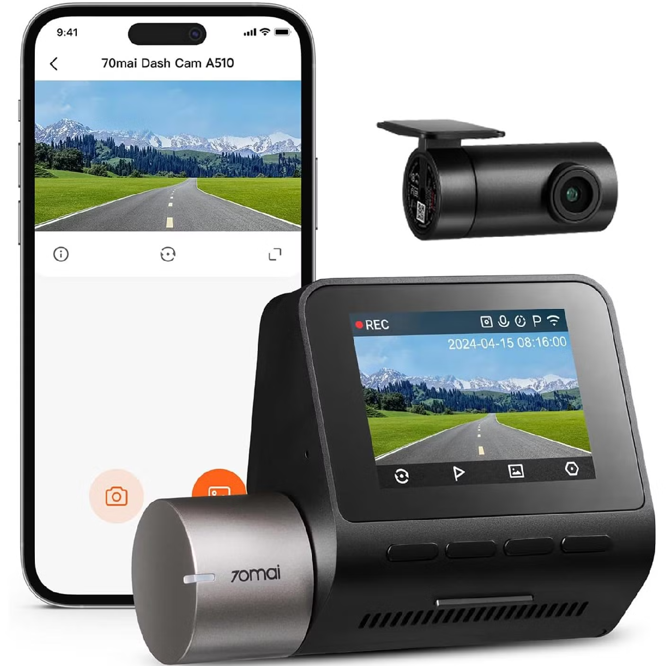دوربین ثبت وقایع خودرو شیائومی Xiaomi مدل A510 SET با دوربین عقب