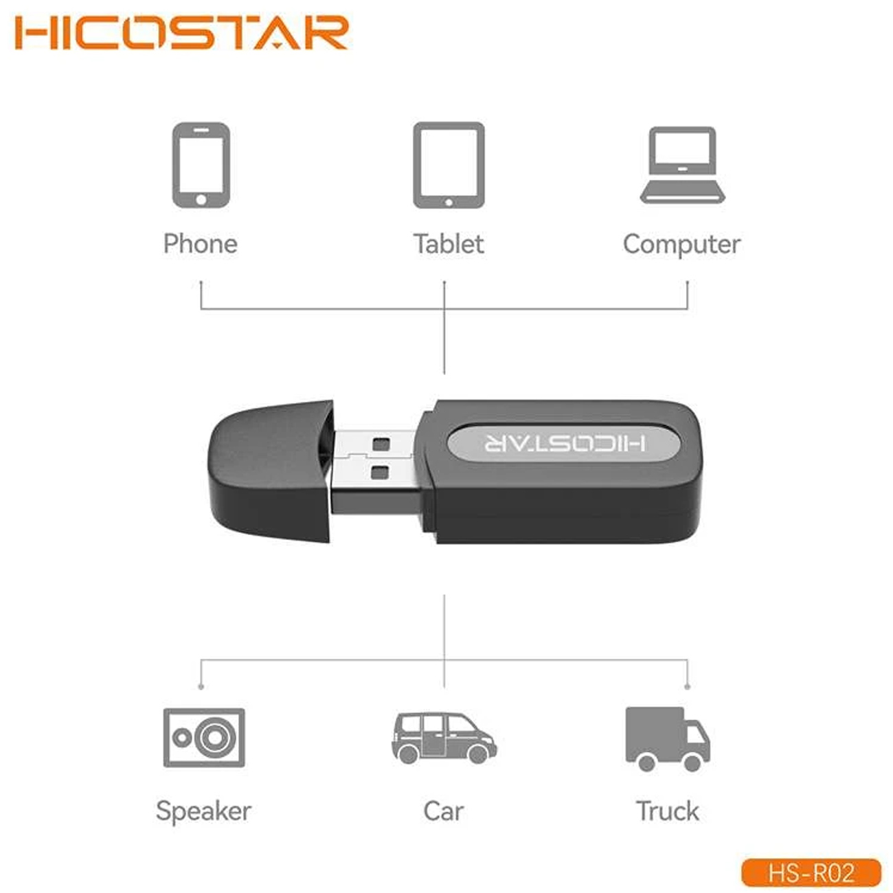 گیرنده بلوتوثی صدا هایکو استار HICOSTAR مدل HS-R902 نسخه 5.0