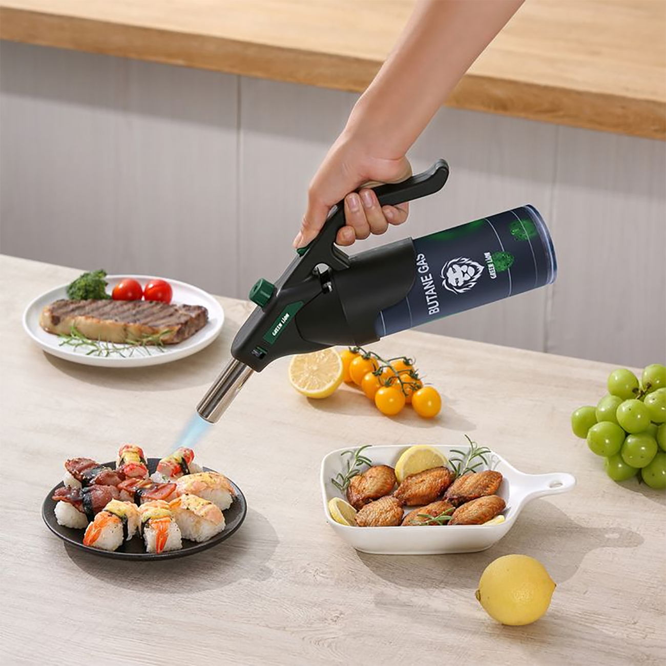 سر شعله فندکی کپسول گاز گرین لاین Green Lion مدل GTL52 ضدباد
