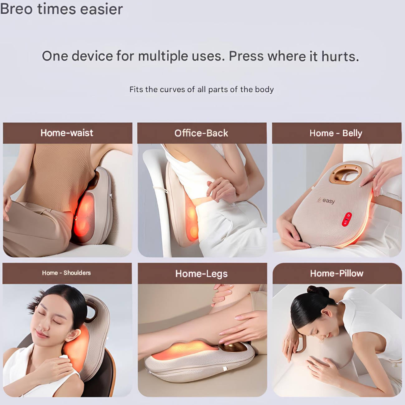 ماساژور شارژی قابل حمل برِیو Breo مدل Back Lite برای کمر و گردن