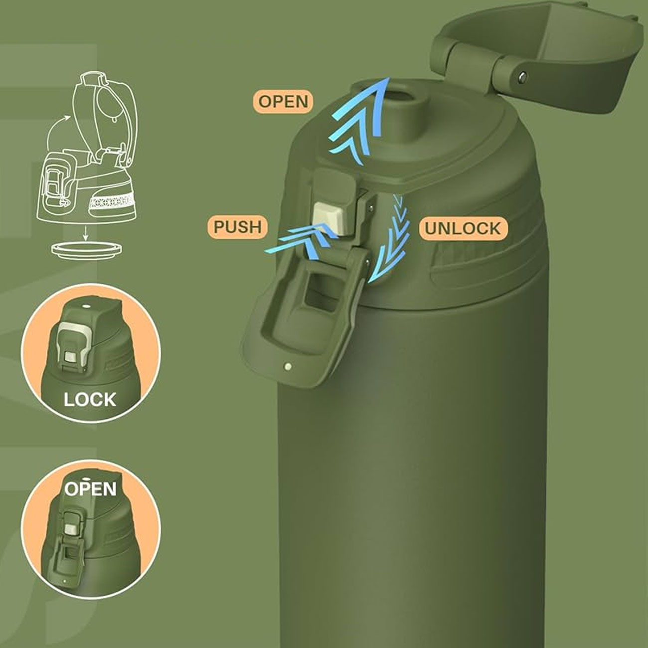 فلاسک دوجداره سانتکو SANTECO مدل HGD-1000-006 ظرفیت 1000 میلی لیتر